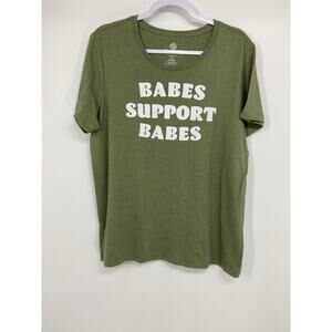 Positivi Tees Womens Short Sleeve Tshirt Tee Babes Support Babes NEW Size: XL
